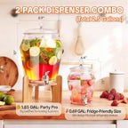 2 PCS Drink Dispenser Set, 2.5 Gallon Total Capacity - Image 2