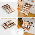 Yieach 8 Pack Adjustable In Drawer Spice Organizer - Image 2