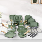 DishDelight Green Pots and Pans Set Non Stick, 30 Piece Induction Kitchen - Image 3