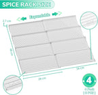 AMBIRD Spice Drawer Organizer, 4 Tier-2 Set Clear Spice Rack Tray Expandable - Image 2