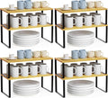 SpaceAid Cabinet Shelf Organizers 8 Pack, Kitchen Counter Rack Shelves Riser by SpaceAid