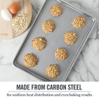 Martha Stewart Gallen 15 x 10 Inch Nonstick Carbon Steel Cookie Sheet – Silver - Image 4