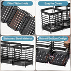 Utensil Holder, Stainless Steel Utensil Drying Rack - Image 3