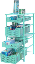 Simple Houseware Stackable 2 Tier Sliding Basket Organizer Drawer - Image 5