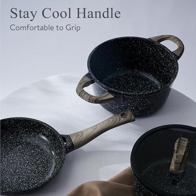 Ceramic Cookware Set 22 Piece Nonstick Pots and Pans Set Non Stick Kitchen - Image 9