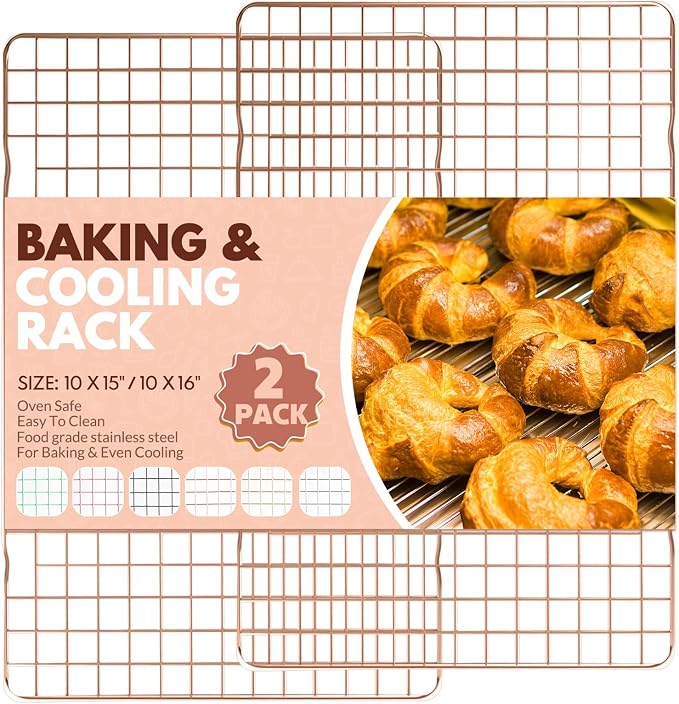 2 PCS Cooling Racks for Cooking and Baking, 15x10 Inches Stainless Steel by Unknown