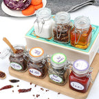 Small Glass Jars with Lids, 4 oz Spice Jars with Labels, 15 Pack Small Glass - Image 8