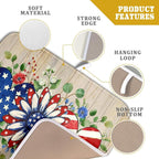 Independence Day Dish Drying Mat 16x18 inch Patriotic Love Heart Fast Dry - Image 4