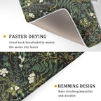 Green Plants Dish Drying Mat for Kitchen Counter Microfiber Absorbent Dish - Image 3