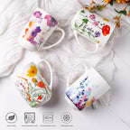 AmorArc Porcelain Tea Mug with Infuser and Lids, 18 Oz Large Cup Strainer with - Image 8