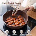 SENSARTE Nonstick Deep Frying Pan Skillet, 12-inch Saute Pan - Image 3