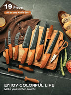 EUNA Knife Block Set, German High-Carbon Stainless Steel Knife Sets - Image 5