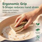 6 Pack Natural Kitchen Sponges, Compostable White Cellulose & Organic Coconut - Image 5
