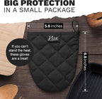 Oven Mitts Heat Resistant – Mini Oven Mitts, Silicone Gloves Heat Resistant - Image 2