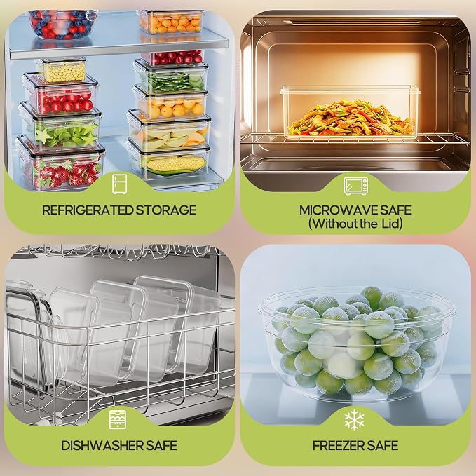 JSCARES 62 PCS Large Food Storage Containers - Image 6