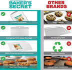 Baker's Secret Commercial Grade Natural Pure Aluminum 2pcs Cookie Sheet Flat 16" - Image 3