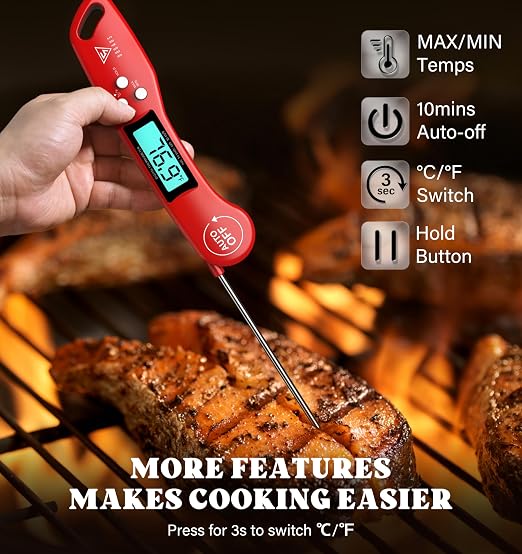 DOQAUS Digital Meat Thermometer, Instant Read Food Thermometer - Image 6
