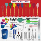 Kaluns 50 PCS Silicone Kitchen Utensils Set Complete Kitchen Set - Image 3