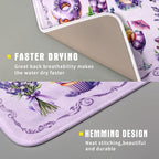 Purple Dish Drying Mats for Kitchen Counter Washable Drying Pad Absorbent - Image 3