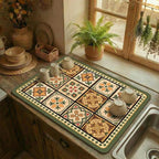 Boho Dish Drying Mat for Kitchen Counter - Image 2