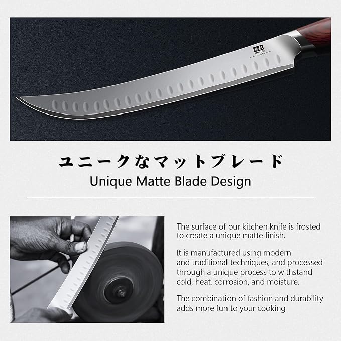 SHAN ZU Brisket Slicing Knife, 11.6 Inch Carving Knife Japanese High Carbon - Image 6