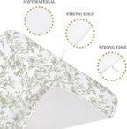 Sage Green Dish Drying Mat 18 x 24 Inch Chinoiserie Light Green Floral Drying - Image 7
