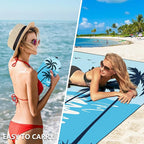 HIHOHO Beach Blanket Waterproof Sandproof Extra Large Beach Mat 79" X - Image 4