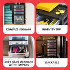 IRIS USA Plastic Stacking Desk Top 3-Drawer Storage Organizer, - Image 4