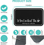Coffee Bar Mat for Countertops 19inx12in, Absorbent Hide Stain Anti-Slip Cafe - Image 5