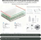 2PCS Glass Cutting Board with Silicone Grip, 80% Stronger Shatter Resistance - Image 7