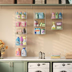 Sonyabecca 5-Tier Hanging Laundry Basket Organizer: Foldable Wire Shelf Basket - Image 4