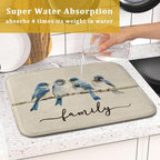Home Blue Bird Family Dish Drying Mat - Image 7