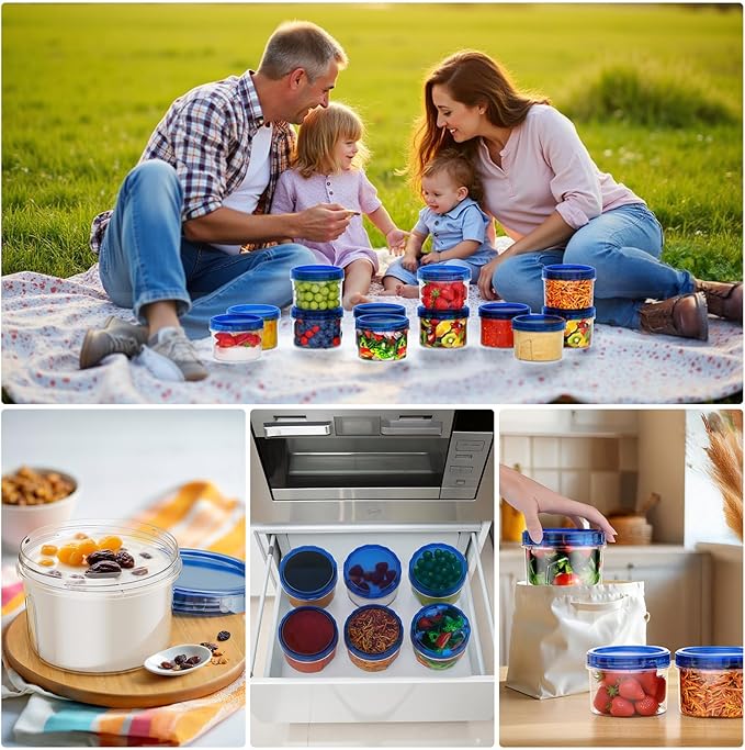 6 Pack-16 OZ Freezer Storage Containers, Small Plastic Containers - Image 6