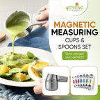Spring Chef Magnetic Measuring Cups & Spoons Set, Strong N45 Magnets, Heavy - Image 3