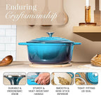 Cast Iron Pot with Lid – Non-Stick Ovenproof Enamelled Casserole Pot, Oven Safe - Image 7