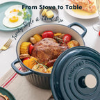 SENSARTE Enameled Cast Iron Dutch Oven Pot - Image 6