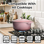 Zulay Kitchen 6 Quart Enameled Cast Iron Dutch Oven Pot - Image 6