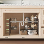 NETEL Under Sink Organizers and Storage, 2 Tier Expandable Under Cabinet - Image 5