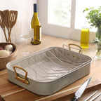 Gibson Home Broxton 2-Piece Nonstick Roaster Pan - Image 4