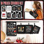 Leinuosen 8 Pcs Cuisine Kitchen Decor Accessories Set Farmhouse Towels Oven - Image 2