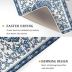 Boho Floral Blue Dish Drying Mat - Image 3