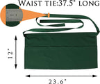 Resist water 3 big Pockets Waist Server Apron Kitchen Restaurant Unisex Half - Image 2