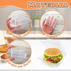 Jizvxe 50 Pcs Clear Plastic Take Out Containers, Disposable Clamshell Dessert - Image 3