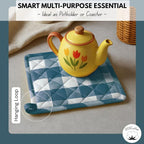Native Fab Buffalo Plaid Check Oven Mitts and Pot Holders Set of 4, 100% Cotton - Image 7