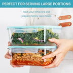 Vtopmart 2Pack 1860ml/63oz Large Glass Containers Food Storage - Image 3