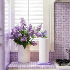 Leinuosen Lavender Paper Towel Holder Farmhouse Lavender Flower Wooden Paper - Image 4