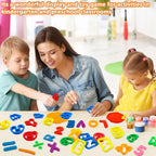 Dough Tool Set with Dough Alphabet Cutters, Numbers Cutters, Mathematical - Image 6