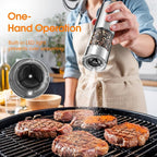 WOWBOX Electric Salt and Pepper Grinder Set 2 PCS, Stainless Steel Automatic - Image 2