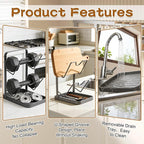 Kitchen Pot Lid Storage Rack, Pot Lid Organizer, Kitchen Pot Lid Holder While - Image 3