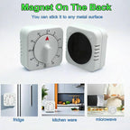 Square 60 Minute Mechanical Kitchen Timer, Manual Countdown Timer - Image 2